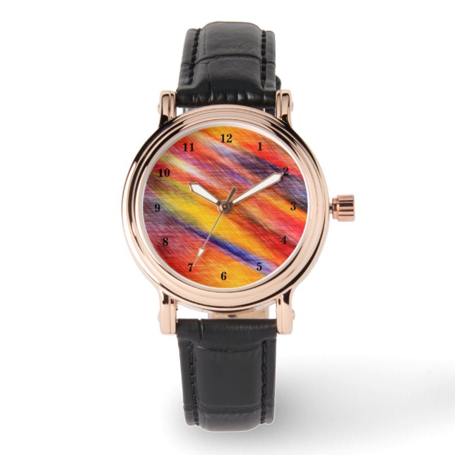 Abstract Sunset Color Watch (Front)