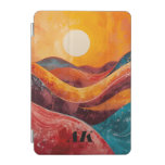 Abstract Sunset – Colorful Wavy Horizon Art Print iPad Mini Cover