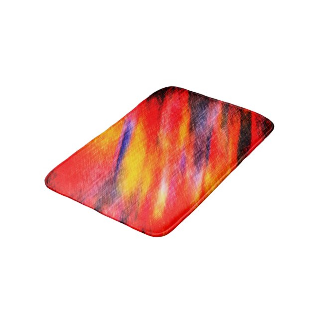 Abstract Sunset Colors Bath Mat (Angled)