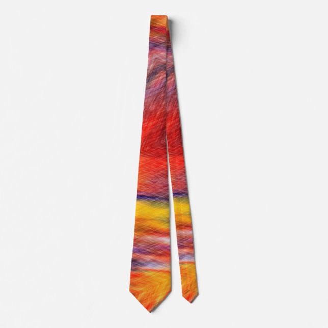 Abstract Sunset Colors Neck Tie (Front)