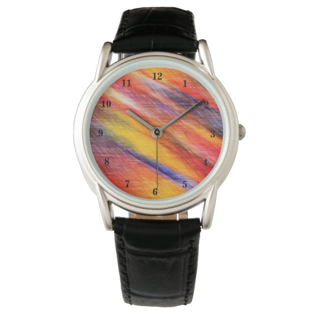 Abstract Sunset Colors Watch (Front)