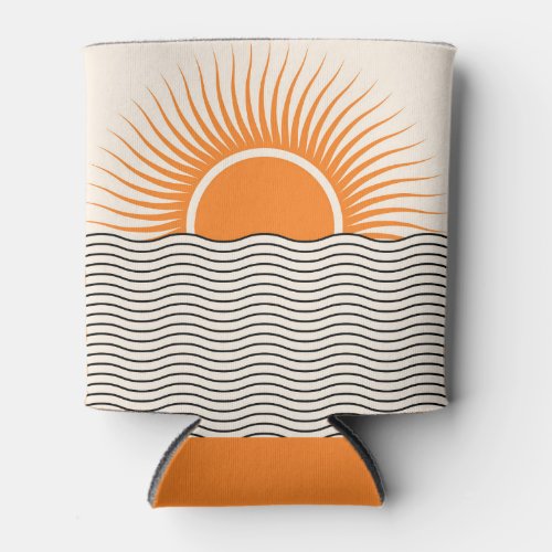 Abstract sunset geometric boho decor can cooler