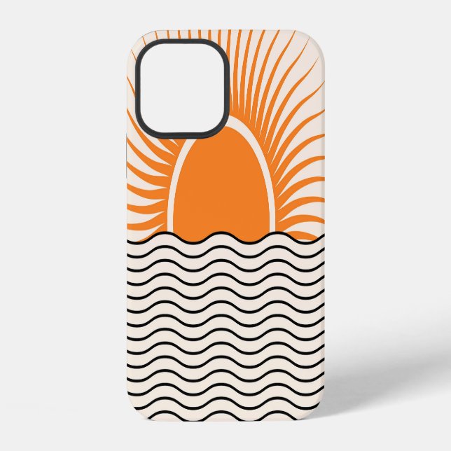 Abstract sunset: geometric boho decor. iphone case (Back)