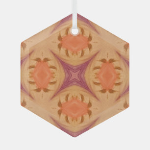 Abstract Sunset Glass Ornament