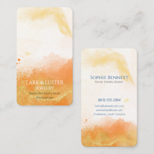 Abstract Sunset & Gold Dust Jewelry Boutique Business Card