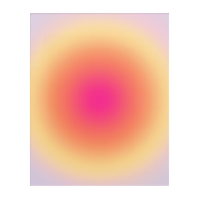 Abstract Sunset Gradient Acrylic Print (Front)