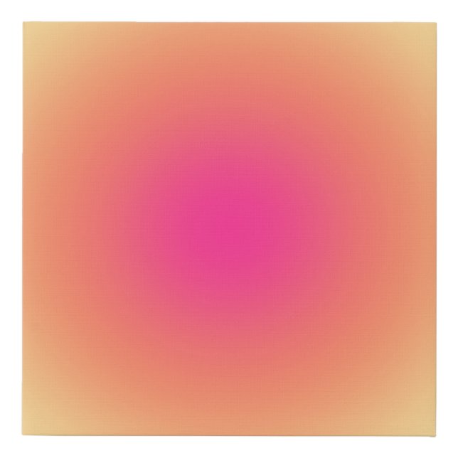 Abstract Sunset Gradient Faux Canvas Print (Front)