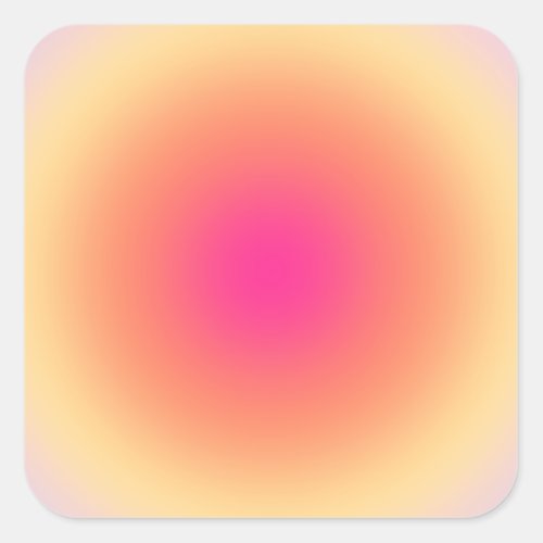 Abstract Sunset Gradient Square Sticker