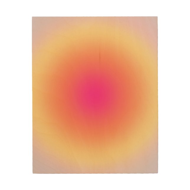 Abstract Sunset Gradient Wood Wall Art (Front)