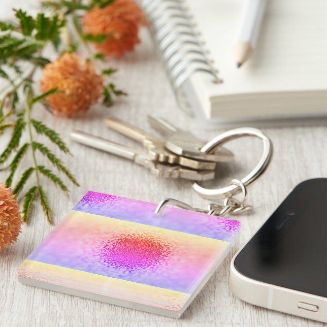 abstract sunset inspired  keychain (Front Right)