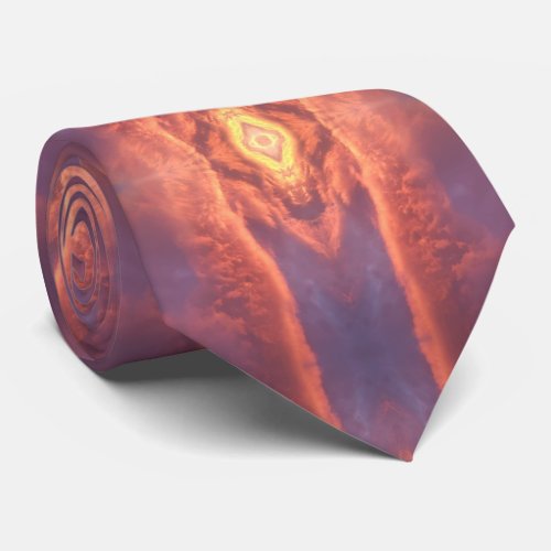 Abstract Sunset of Diamond shaped in Fiery Sky Neck Tie