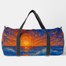 Abstract Sunset over Ocean Waves