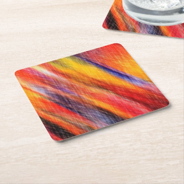 Abstract Sunset Paper Coaster (Angled)
