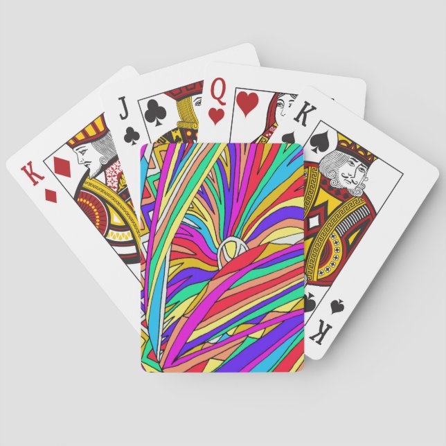 Abstract Sunset Poker Cards (Back)