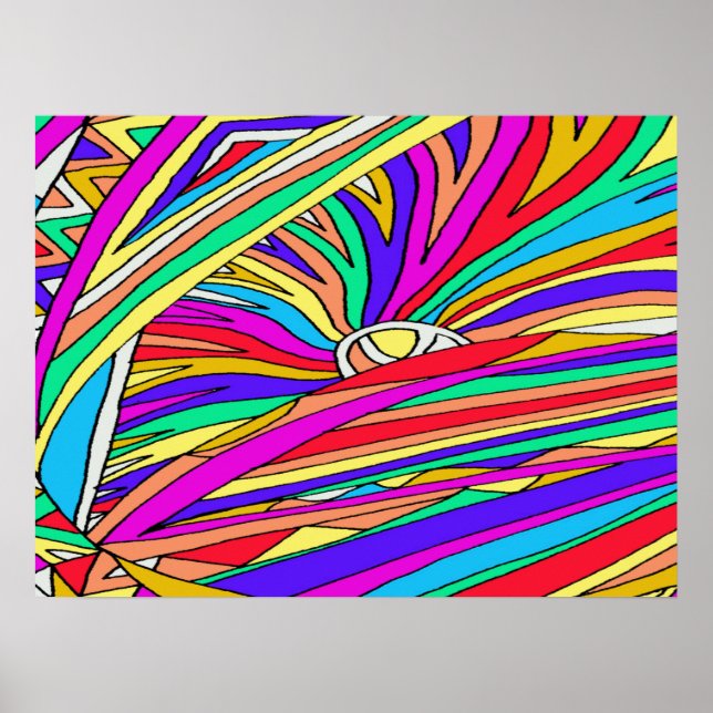 Abstract Sunset Poster (Front)
