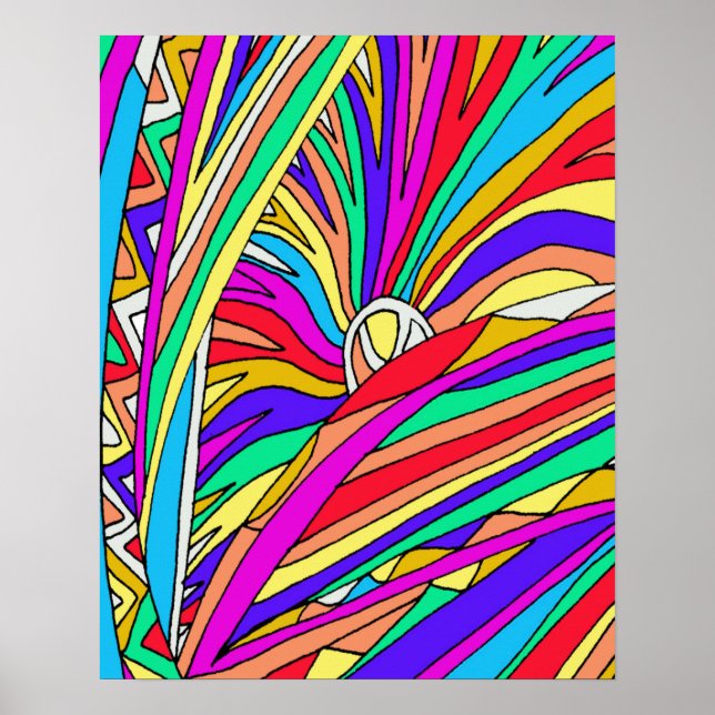 Abstract Sunset Poster (Front)