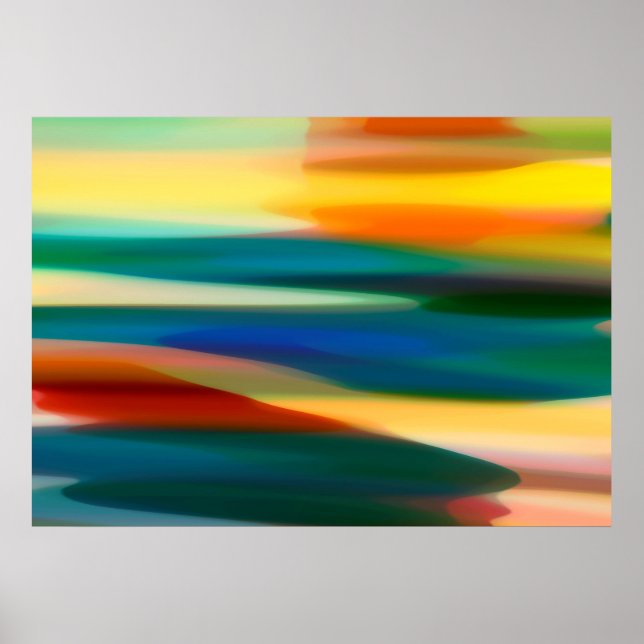 Abstract Sunset Poster (Front)
