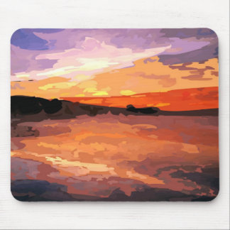 Abstract sunset sky pop mousepad