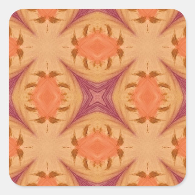 Abstract Sunset Square Sticker (Front)