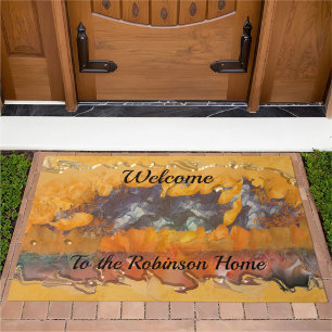Abstract Sunset Welcome 0612 Doormat
