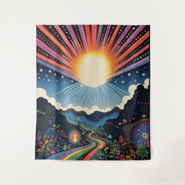Abstract Sunshine Tapestry (Front)