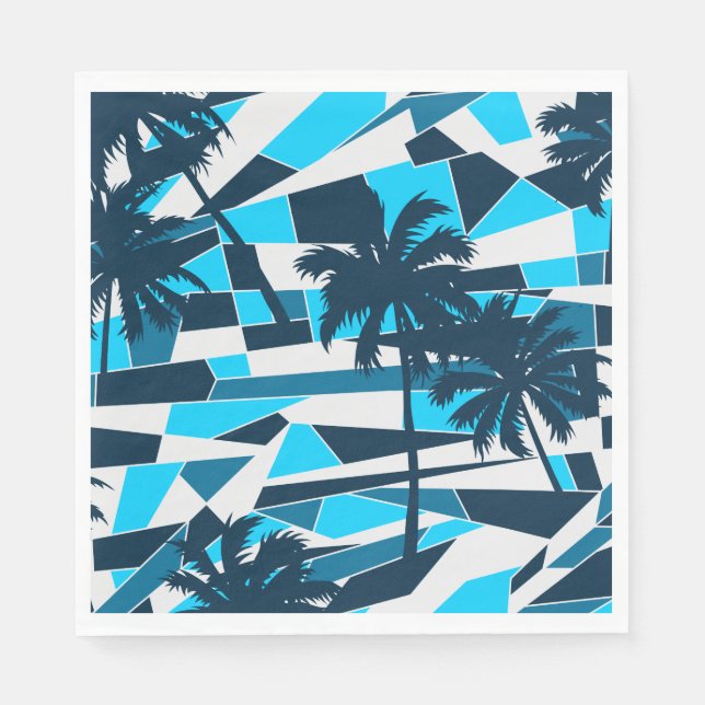 Abstract surf palm trees napkins (Front)