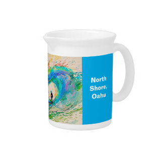 Abstract Surfing Beverage Pitcher