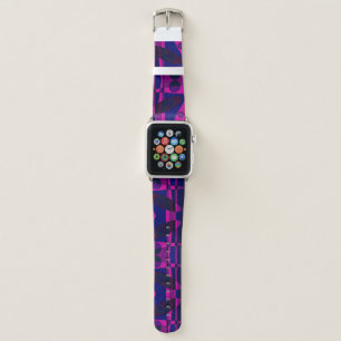 Abstract Surfing Deep Pink Blue Apple Watch Band