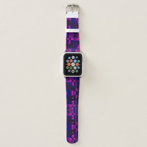 Abstract Surfing Deep Pink Blue Apple Watch Band