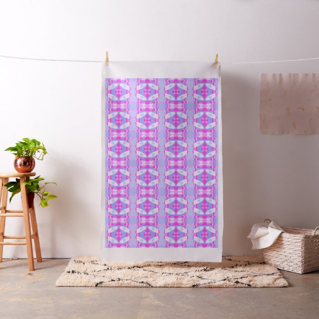 Abstract Surfing Hot Pink Purple Fabric (In Situ)