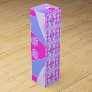 Abstract Surfing Hot Pink Purple Wine Box