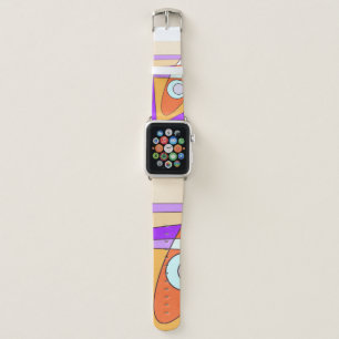 Abstract Surfing Orange Purple Apple Watch Band
