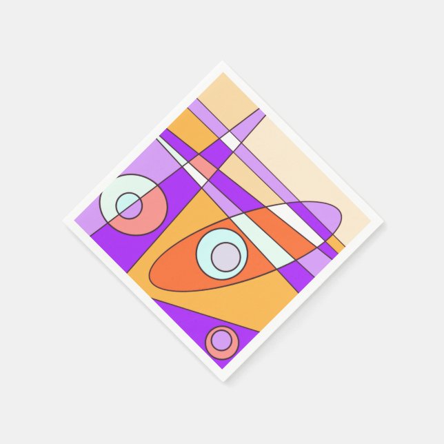 Abstract Surfing Orange Purple Napkins (Corner)