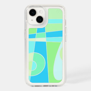 Abstract Surfing Pastel Blue Green Speck iPhone 14 Case