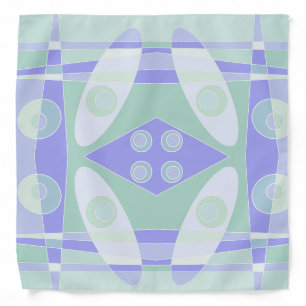 Abstract Surfing Pastel Purple Green 2 Bandana