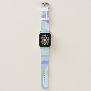 Abstract Surfing Pastel Purple Green Apple Watch Band
