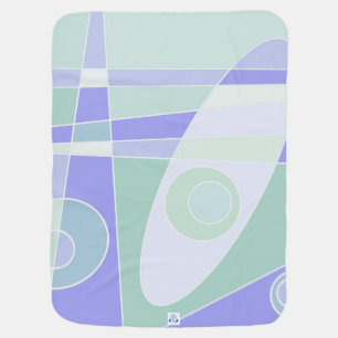 Abstract Surfing Pastel Purple Green Baby Blanket