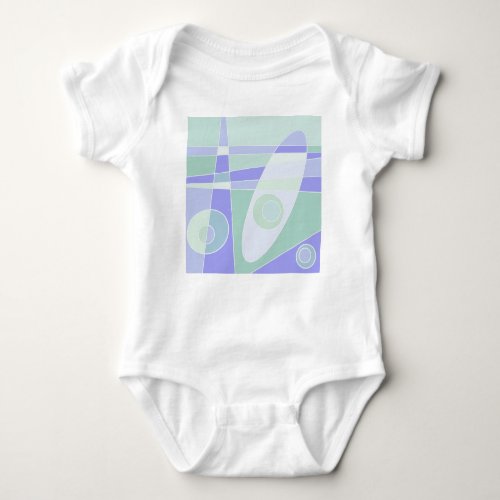 Abstract Surfing Pastel Purple Green Baby Bodysuit