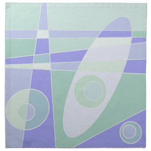 Abstract Surfing Pastel Purple Green Cloth Napkin