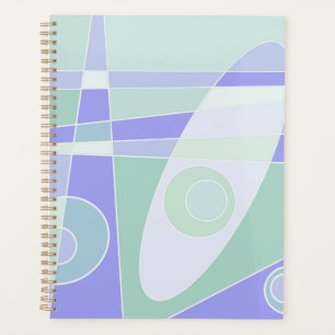 Abstract Surfing Pastel Purple Green Planner
