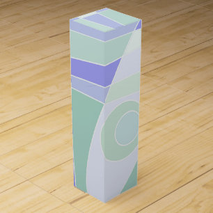 Abstract Surfing Pastel Purple Green Wine Box