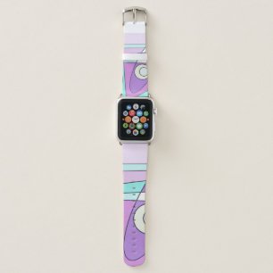 Abstract Surfing Pastel Turquoise Lilac Apple Watch Band