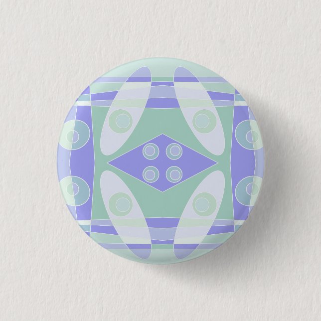Abstract Surfing Purple Green Button (Front)