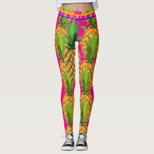 Abstract Sweet Pink Love Leggings