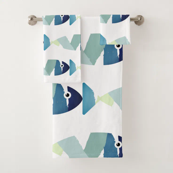 fish bath towels