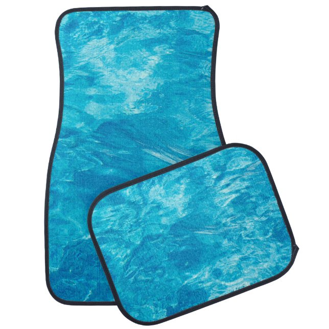 Abstract Swimming Pool Water Car Floor Mat (Set)