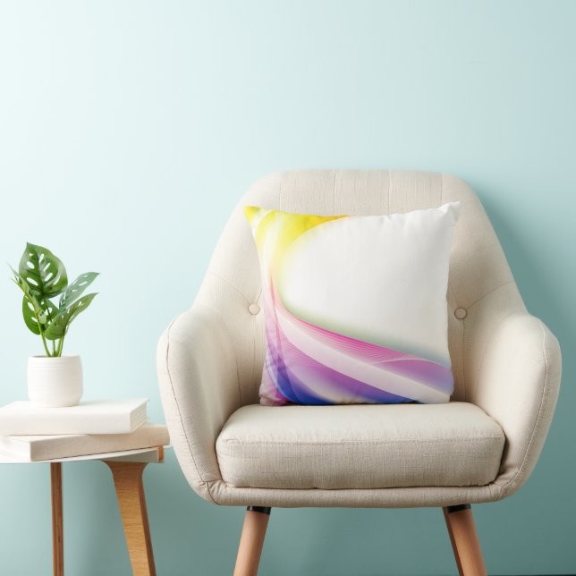 Abstract Swirl 1 Throw Pillow (Chair)