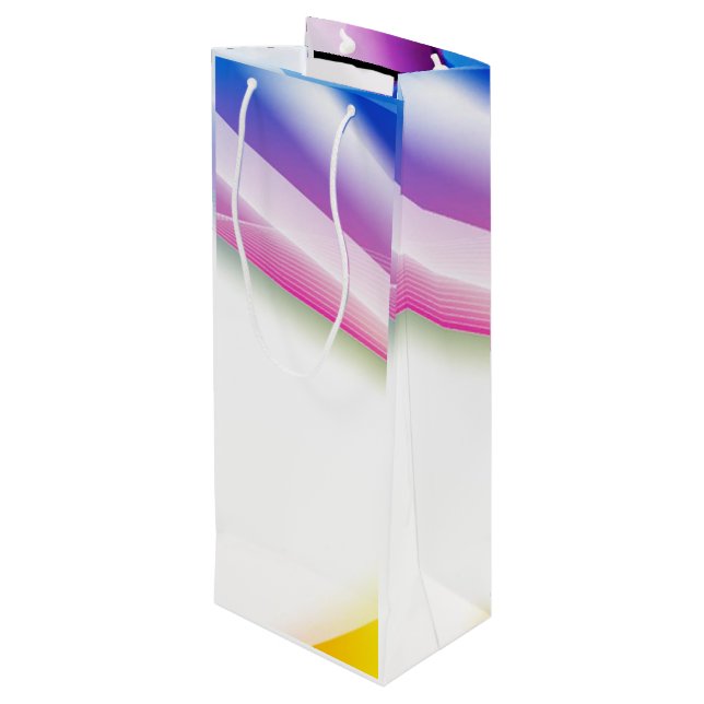 Abstract Swirl 1 Wine Gift Bag (Back Angled)