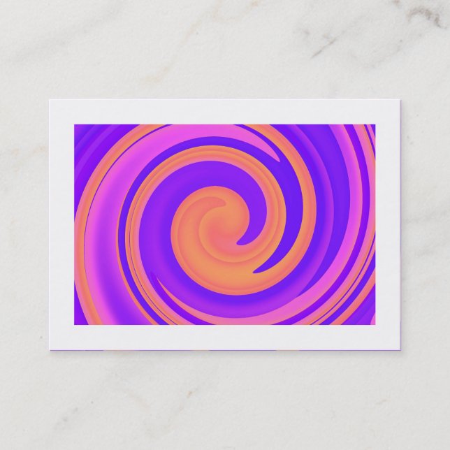 Abstract Swirl 250816 - 01c (Bordered) Business Card (Front)