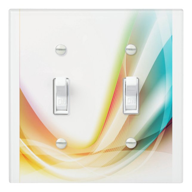 Abstract Swirl 2 Light Switch Cover (In Situ)